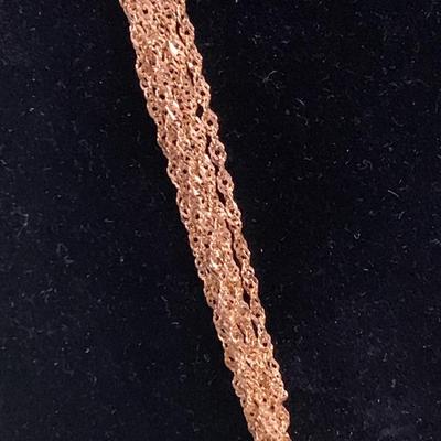 14k Multi Strand Yellow Gold 18” Necklace 6.2 grams
