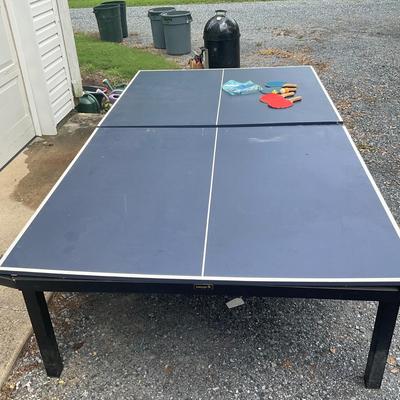 Sale Photo Thumbnail #24: Table is missing a screw, causing it to bend on one side.