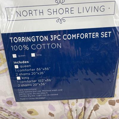 New Queen 3 Piece Comforter Set Lot B