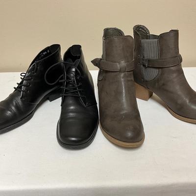 Rampage and Black Leather(man made in Brazil) Boots, size 8.5