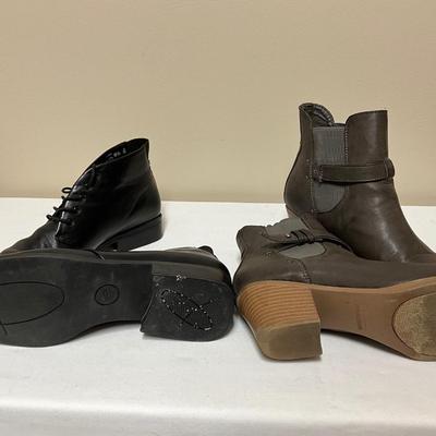 Rampage and Black Leather(man made in Brazil) Boots, size 8.5