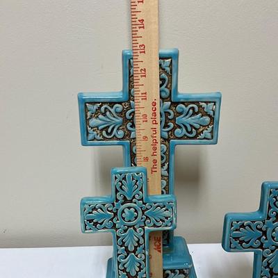 Blue Ceramic Crosses