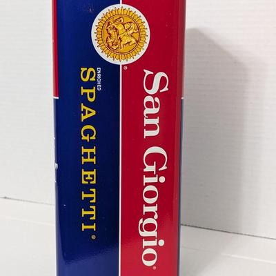 Vintage San Giorgio Pasta Tin 75th Anniversary 1989 Advertising Collectible 4 lb Size