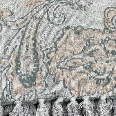 Cotton Throw Blanket Paisley with Acrylic Tray New