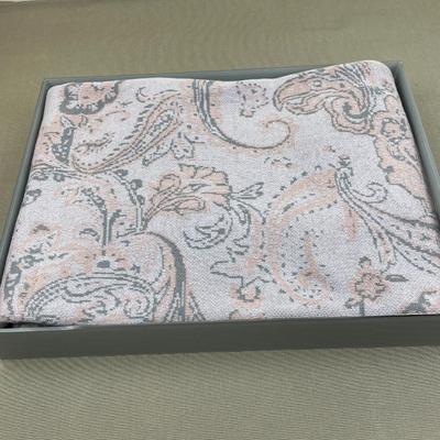 Cotton Throw Blanket Paisley with Acrylic Tray New