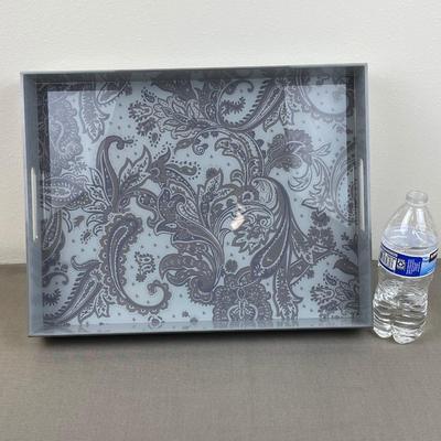 Cotton Throw Blanket Paisley with Acrylic Tray New