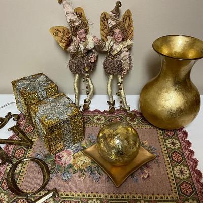 Christmas with Gold/pink