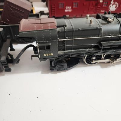 Pennsylvania Railroad 5446 locomotive and Cars