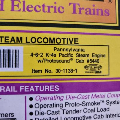 MTH Rail King Pennsylvania Railroad 5446 Locomotive and Cars Trains + Atlas transformer 1000080 PRR