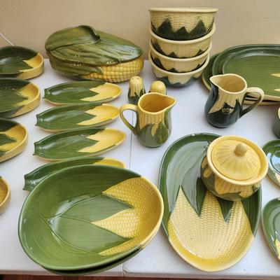 Large Collection of Shawnee USA Oven Proof Cornware Corn