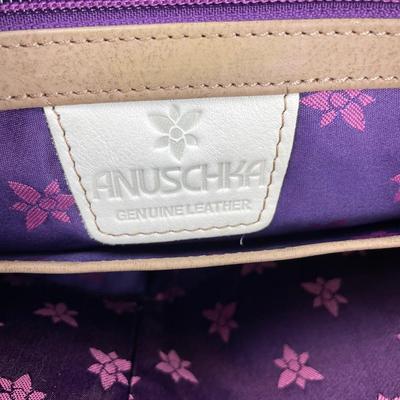 Anuschka Hand-painted Leather Large Butterfly Tote New