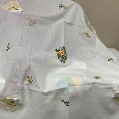 Easter grouping with square table cloth