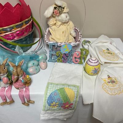 Easter grouping with square table cloth