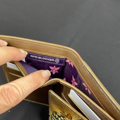 Anuschka Leather Wallet with RFID Blocker Pumpkin