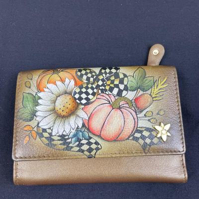Anuschka Leather Wallet with RFID Blocker Pumpkin