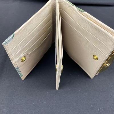 Anuschka Hand-painted Leather Wallet Cat