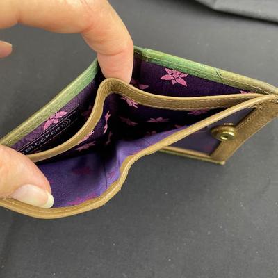 Anuschka Hand Painted Leather Wallet Horses