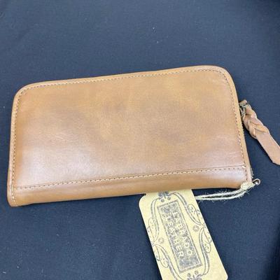 Labrado Tooled Leather Wallet with Wristlet Strap New!