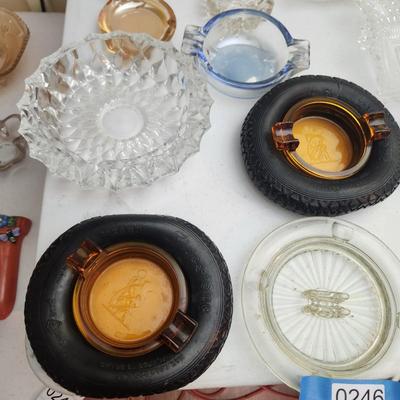 Vintage Glassware Collection Ashtrays