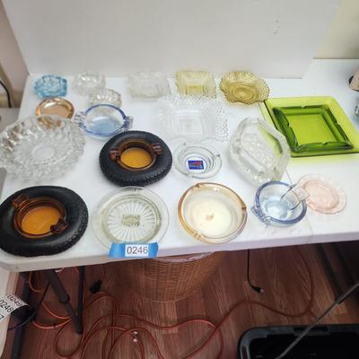 Vintage Glassware Collection Ashtrays