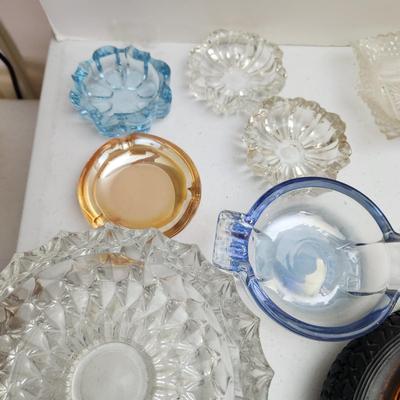 Vintage Glassware Collection Ashtrays