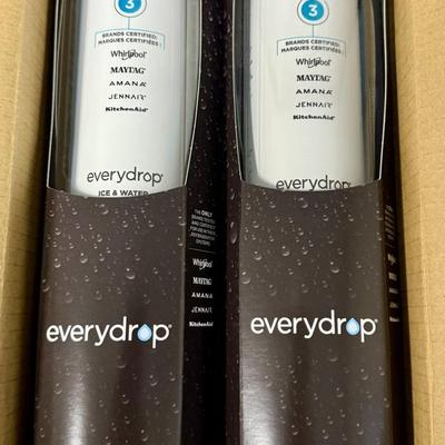 Sale Photo Thumbnail #538: Pair of Whirlpool water filters, EDR3RXD1. Compatible with certain Whirlpool, Maytag, Amanda, Jennie, and KitchenAid. Sealed in original boxes