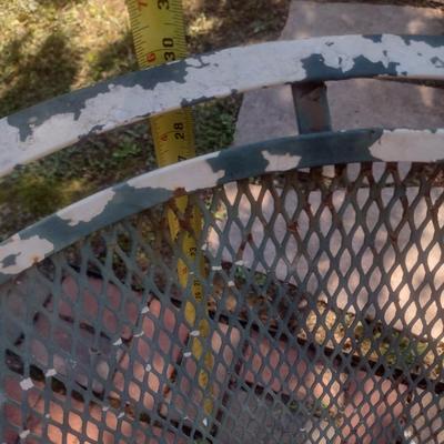 Vintage Wrought Metal Mesh Design Garden Chair