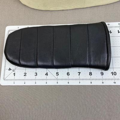 New Leather Pop Top Mittens Black