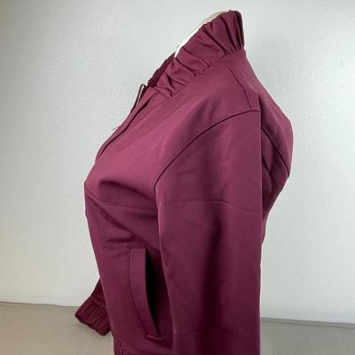 New APL Women’s Burgundy Perfect Wool Bomber Jacket Large