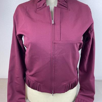 New APL Women’s Burgundy Perfect Wool Bomber Jacket Large