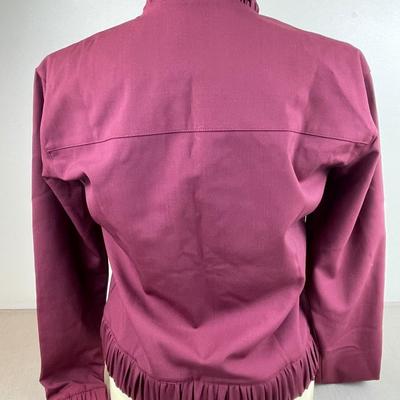 New APL Women’s Burgundy Perfect Wool Bomber Jacket Large