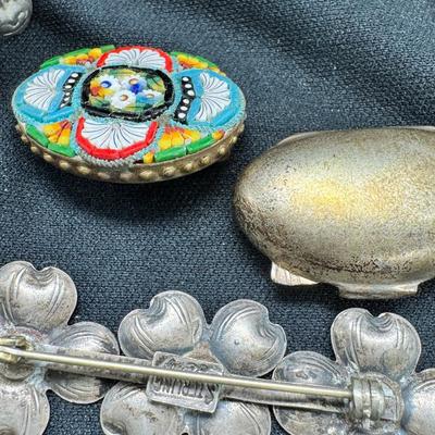 Victorian stick pins Vintage Costume Jewelry Sterling