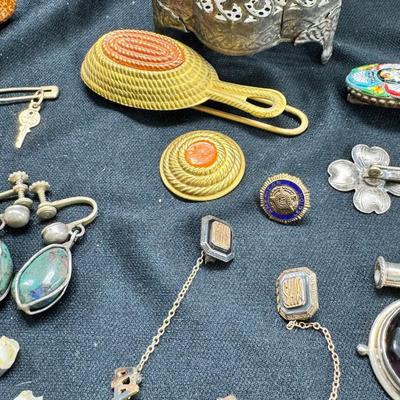 Victorian stick pins Vintage Costume Jewelry Sterling