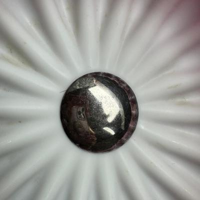 C Henninger Antique Glass ripple edge bowl with Silver plate pedestal