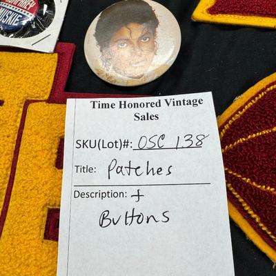 Football vintage patches, Vangard wool 1940 pendant