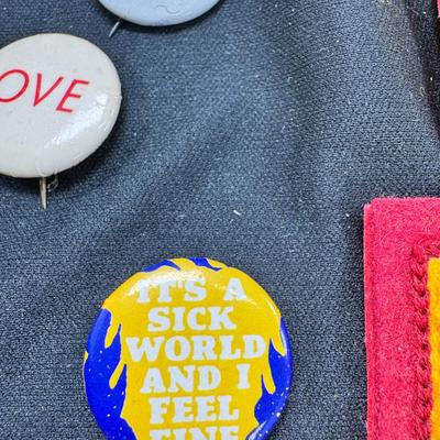 Football vintage patches, Vangard wool 1940 pendant