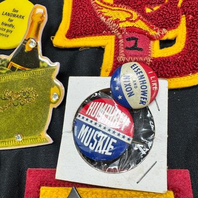 Football vintage patches, Vangard wool 1940 pendant