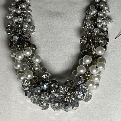Pearl/Silver/glass beads sets w/pearl bracelets