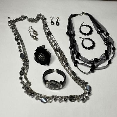 Silver beaded NK, beaded/ribbon NK, Ring, Geneva Watch