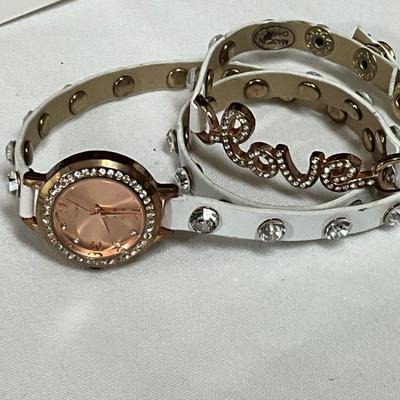 Geneva watch, rose gold Quartz watch, plus