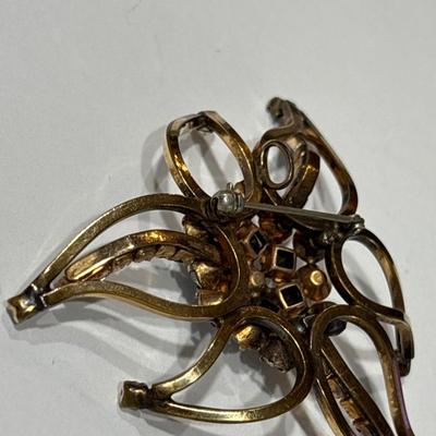 Vintage brooch/pendant & earrings