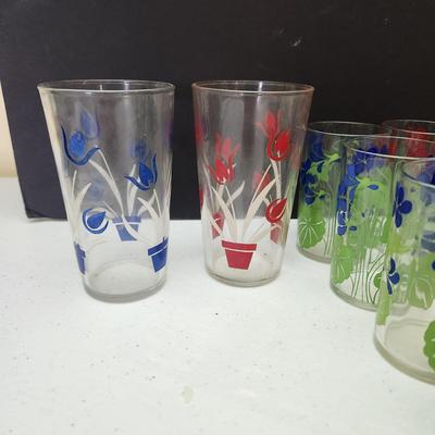 Mid Century Colorful Glasses