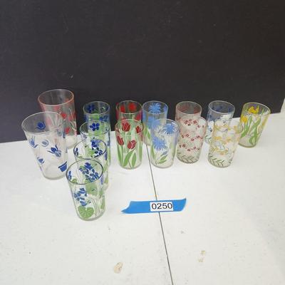 Mid Century Colorful Glasses
