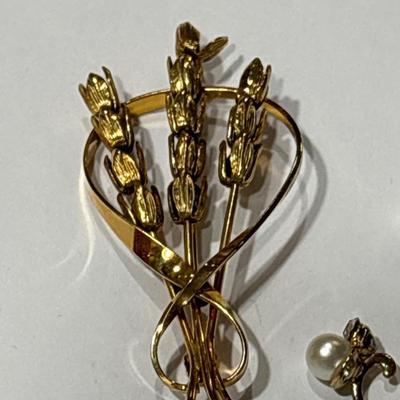 Brooch & earrings