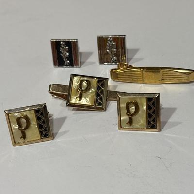 Vintage tie bars & cuff links