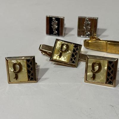 Vintage tie bars & cuff links