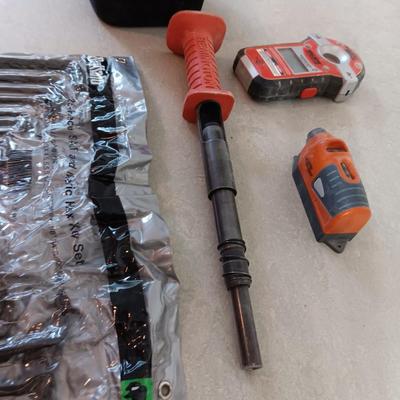 RIDGID AIR PALM NAILER, LASER LEVELS AND MORE