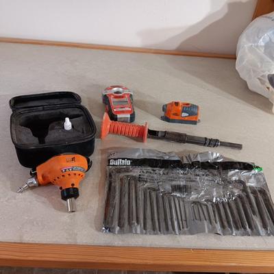 RIDGID AIR PALM NAILER, LASER LEVELS AND MORE