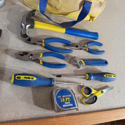 LIL HELPER TOOL SET WITH BAG, SOCKETS, STAPLE GUN AND MORE