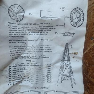 Outdoor Metal Windmill Garden Decor New in Box